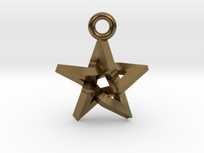 Penrose Pentagram Pendant .7" in Natural Bronze