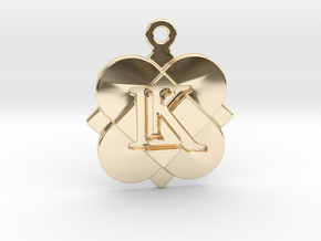 Custom Logo Charm in 14k Gold Plated Brass