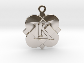 Custom Logo Charm in Rhodium Plated Brass