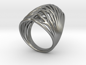 Echo.E ring in Natural Silver