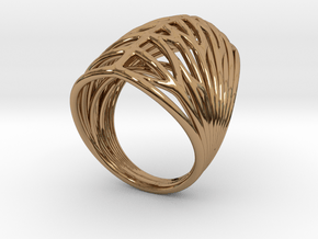 Echo.E ring in Polished Brass
