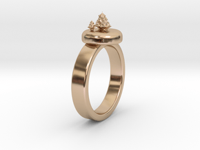 ChristmasTrees Ring Ø0.677 inch/Ø17.20 Mm in 14k Rose Gold Plated Brass: 1.5 / 40.5