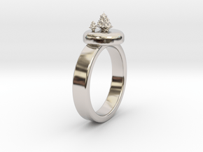 ChristmasTrees Ring Ø0.677 inch/Ø17.20 Mm in Rhodium Plated Brass: 2.25 / 42.125