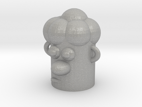 Cartoonish Human Head in Aluminum