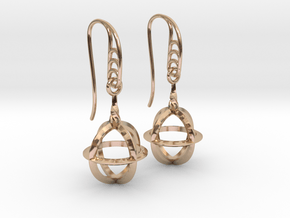 Sphere Cage (vane Hooks) in 14k Rose Gold