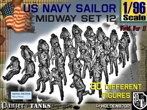 1-96 US Navy MIDWAY Set 12 in Tan Fine Detail Plastic