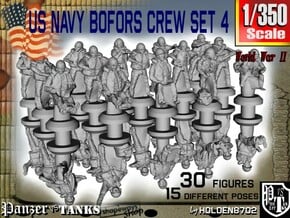 1/350 US Navy Bofors Crew Set 4 in Tan Fine Detail Plastic