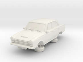 1-76 Ford Cortina Mk1 4 Door in White Natural Versatile Plastic