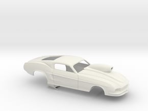 1/8 67 Pro Mod Mustang GT W Snorkel Scoop in White Natural Versatile Plastic