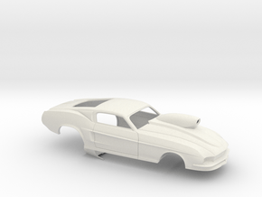 1/16 67 Pro Mod Mustang GT W Snorkel Scoop in White Natural Versatile Plastic