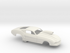 1/18 67 Pro Mod Mustang GT W Snorkel Scoop in White Natural Versatile Plastic