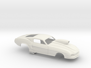1/24 67 Pro Mod Mustang GT W Snorkel Scoop in White Natural Versatile Plastic