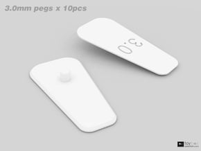 Feet stabilizer for 6" action figures (3.0mm peg) in White Natural Versatile Plastic