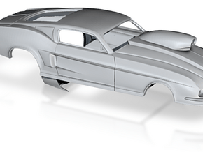 1/25 67 Pro Mod Mustang W Snorkel Sm Wheel Well in Tan Fine Detail Plastic