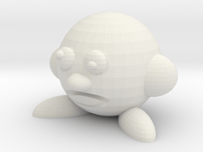 Cerby (Bootleg Parody Of Kirby) in White Natural Versatile Plastic