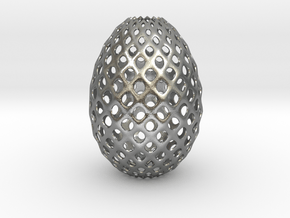 Egg Round in Natural Silver