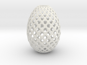 Egg Round in White Natural Versatile Plastic