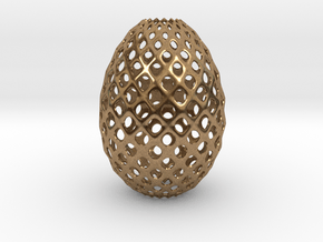 Egg Round in Natural Brass