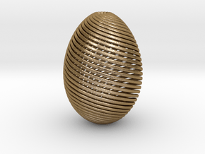 Designer Egg in Polished Gold Steel