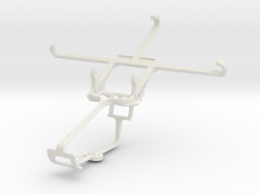 Controller mount for Xbox One & Panasonic Eluga Tu in White Natural Versatile Plastic