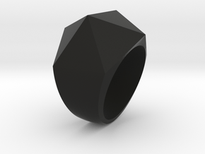 Facet Ring in Black Natural Versatile Plastic: 6.25 / 52.125