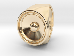 Screaming Sister - Signet Ring  in 14k Gold Plated Brass: 9.75 / 60.875