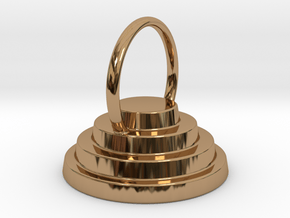 Devo Hat 15mm Ring Above in Polished Brass