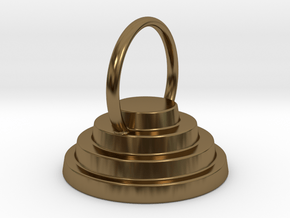 Devo Hat 15mm Ring Above in Polished Bronze