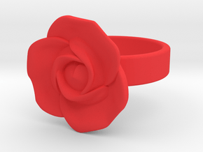 BlakOpal Rose Ring Size 8.5 in Red Processed Versatile Plastic