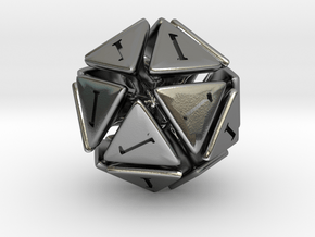 The D20 of Fail in Polished Silver