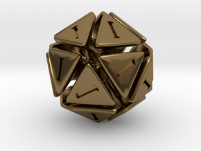 The D20 of Fail in Polished Bronze