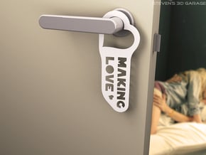 Door-hanger "Making Love" (large) in White Natural Versatile Plastic