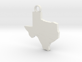 Texas Key Ring in White Natural Versatile Plastic