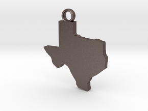 Texas Key Ring in Polished Bronzed Silver Steel