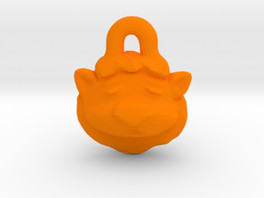 Lion Pendant in Orange Processed Versatile Plastic