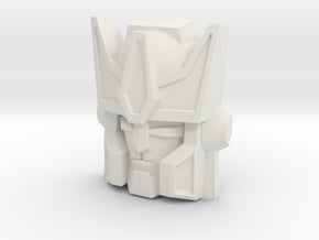 Tigatron Face (Titans Return) in White Natural Versatile Plastic