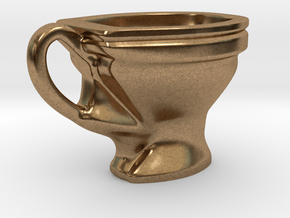 Toilet coffee cup in Natural Brass