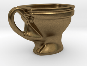 Toilet coffee cup in Natural Bronze
