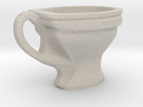 Toilet coffee cup in Natural Sandstone