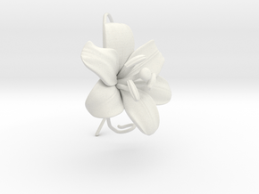AirCharm Lily Flower - Left in White Natural Versatile Plastic