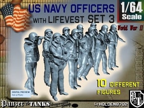 1-64 USN Officers KAPOK Set3 in Tan Fine Detail Plastic