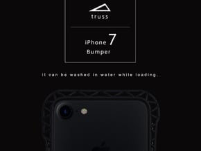 iPhone7​​/8/New SE Bumper 「truss」 in Black Natural Versatile Plastic