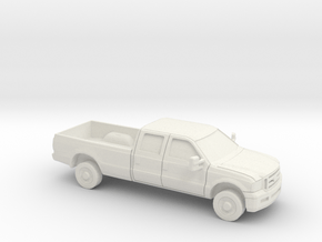 1/64 2005 Ford F 350 Crew Cab Long Bed in White Natural Versatile Plastic