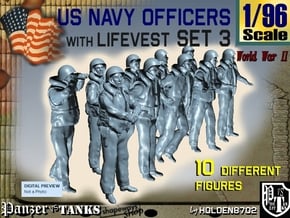 1-96 USN Officers KAPOK Set3 in Tan Fine Detail Plastic