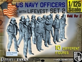 1-125 USN Officers KAPOK Set2 in Tan Fine Detail Plastic