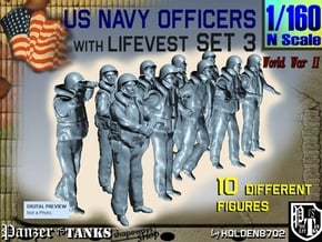 1-160 USN Officers KAPOK Set3 in Tan Fine Detail Plastic