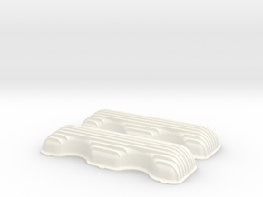 1/8 409 Finned Valve Covers File in White Processed Versatile Plastic