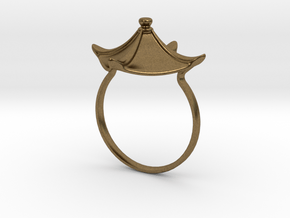 Chinese Roof ring in Natural Bronze