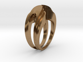 Deco.F ring in Natural Brass