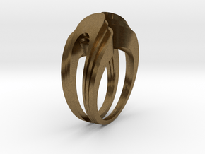 Deco.F ring in Natural Bronze